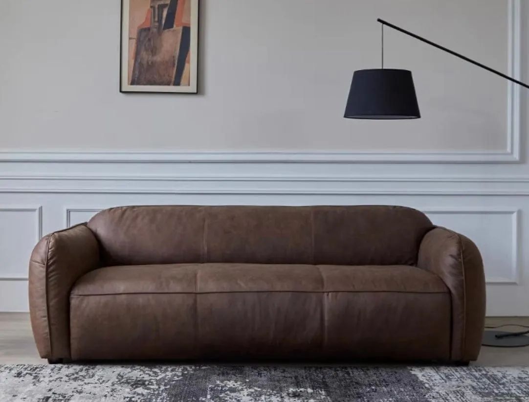 George Foldable Leather Sofa Bed with Mattress