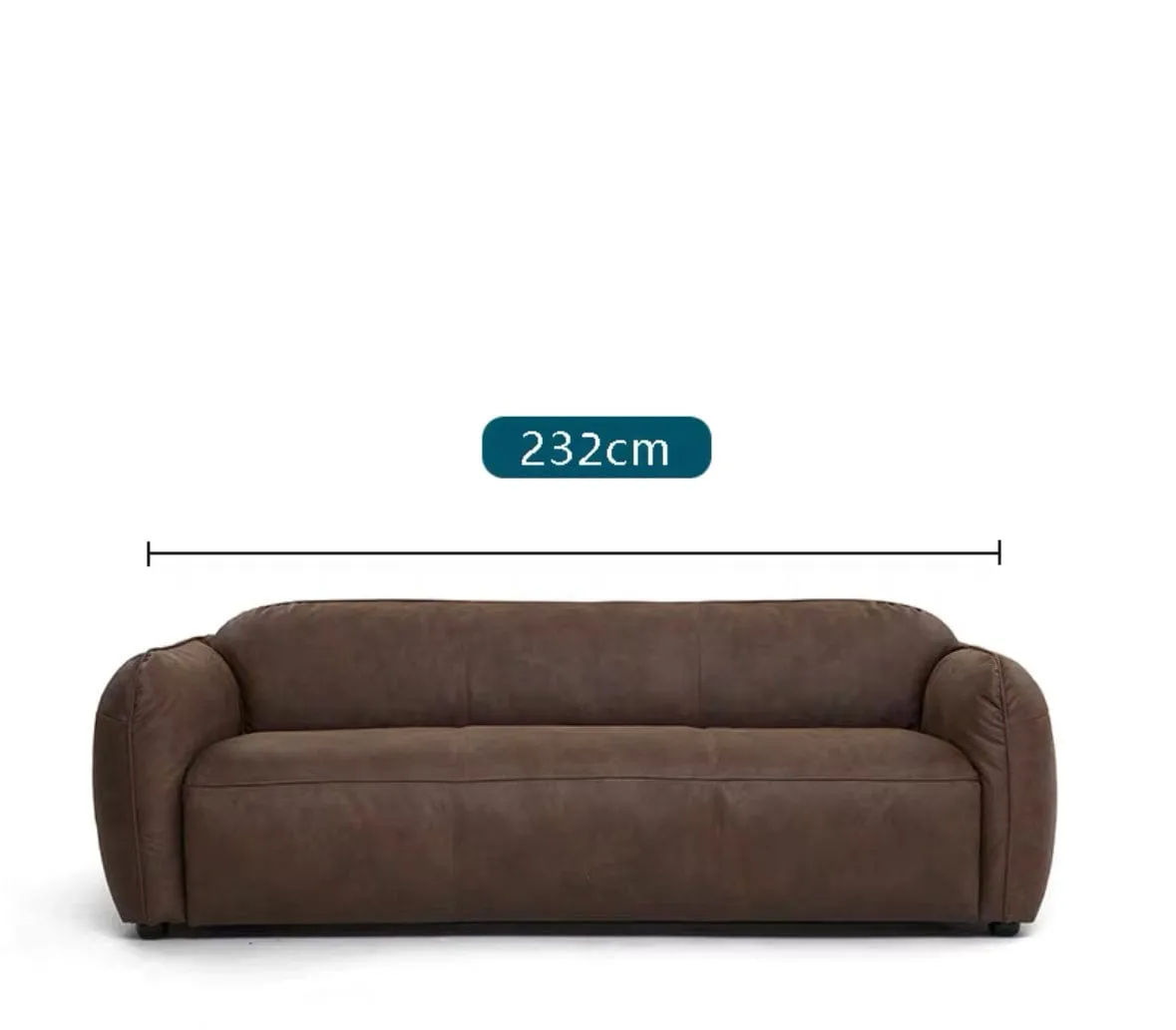 George Foldable Leather Sofa Bed with Mattress