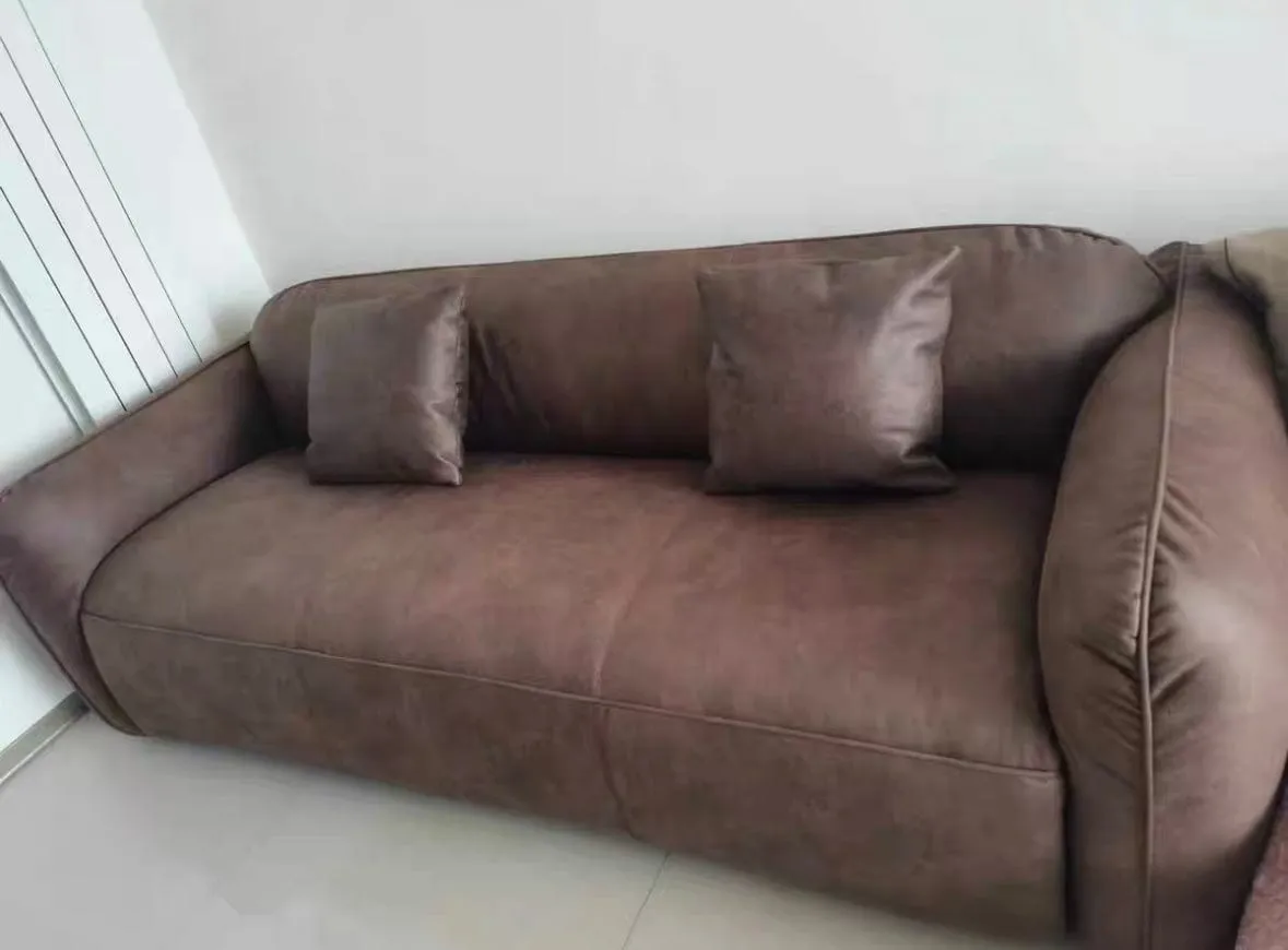 George Foldable Leather Sofa Bed with Mattress