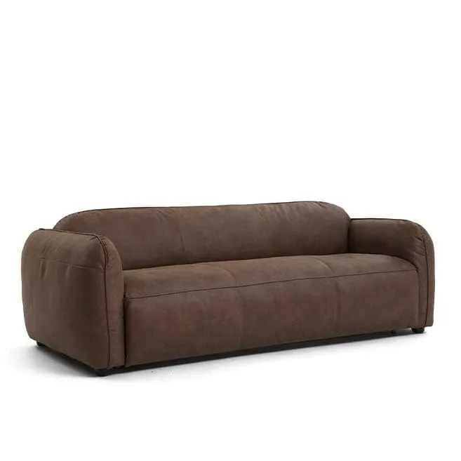 George Foldable Leather Sofa Bed with Mattress