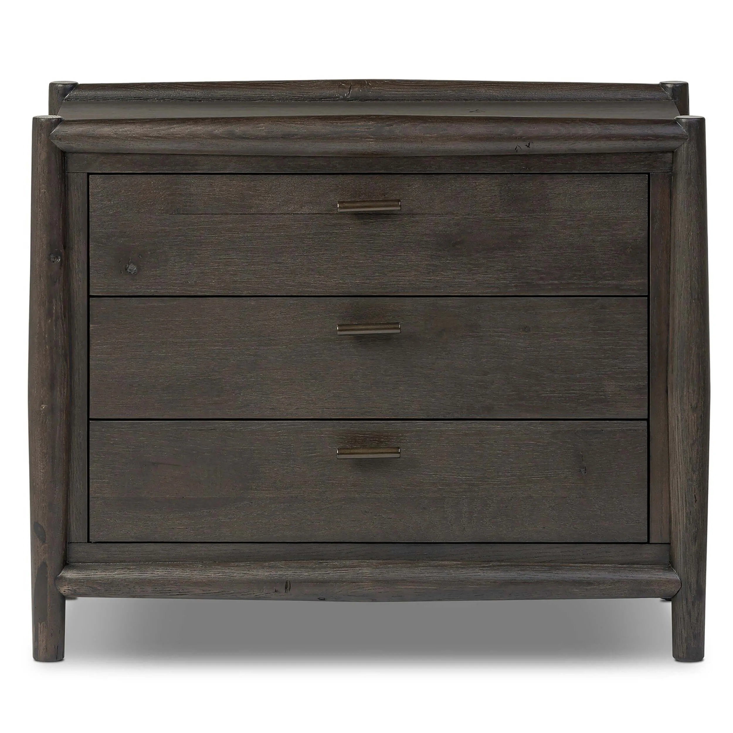 Glenview Nightstand, Cracked Smoked Black