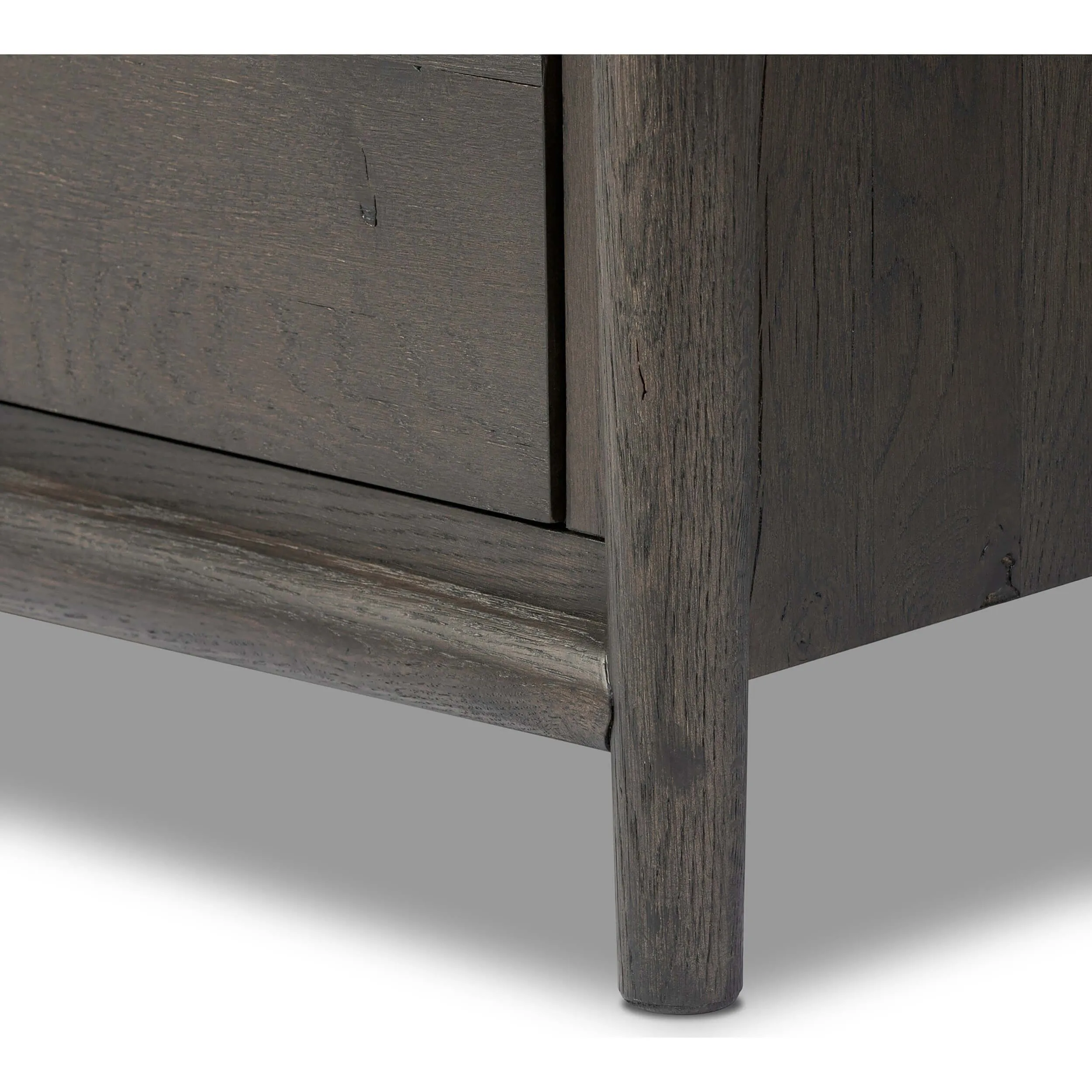 Glenview Nightstand, Cracked Smoked Black