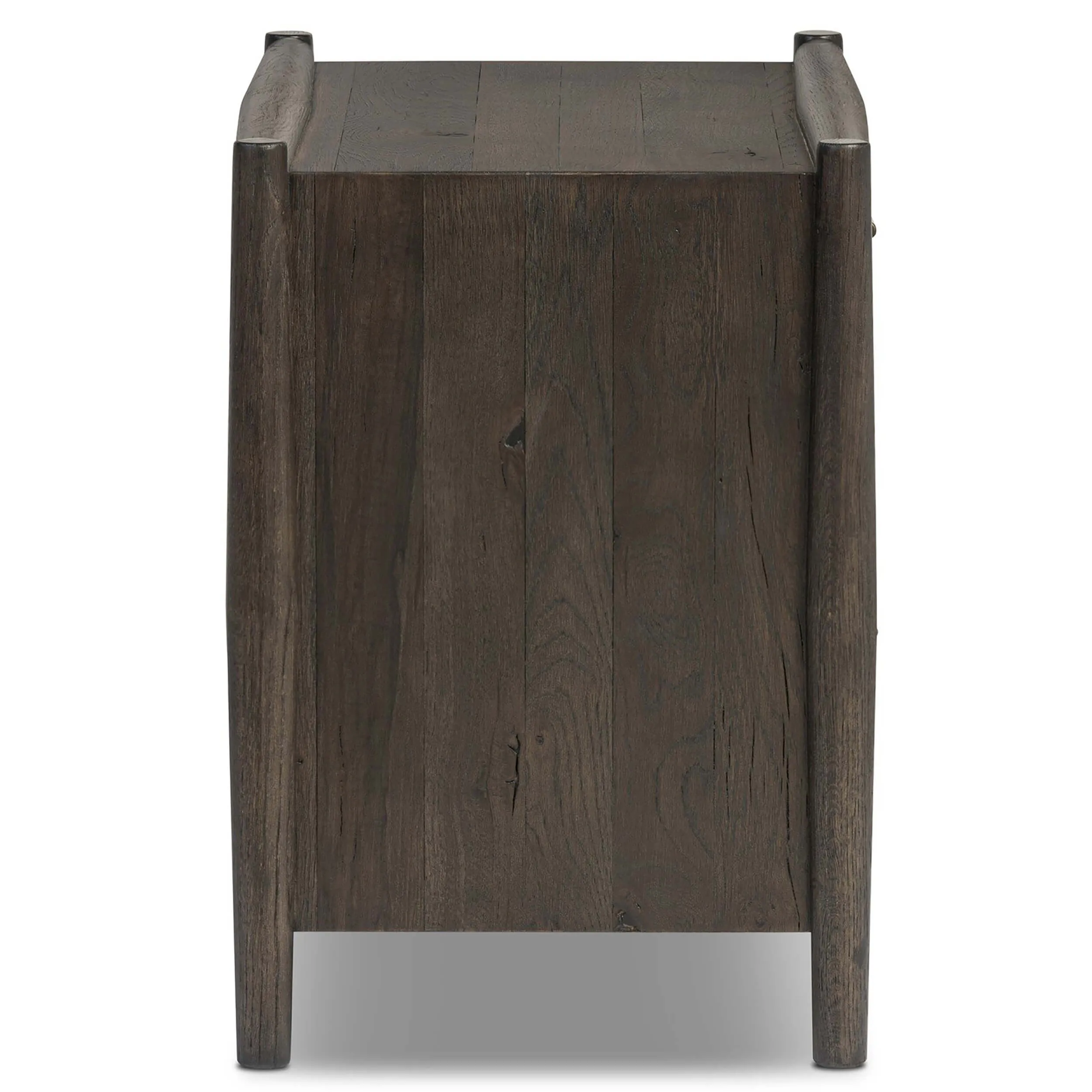 Glenview Nightstand, Cracked Smoked Black