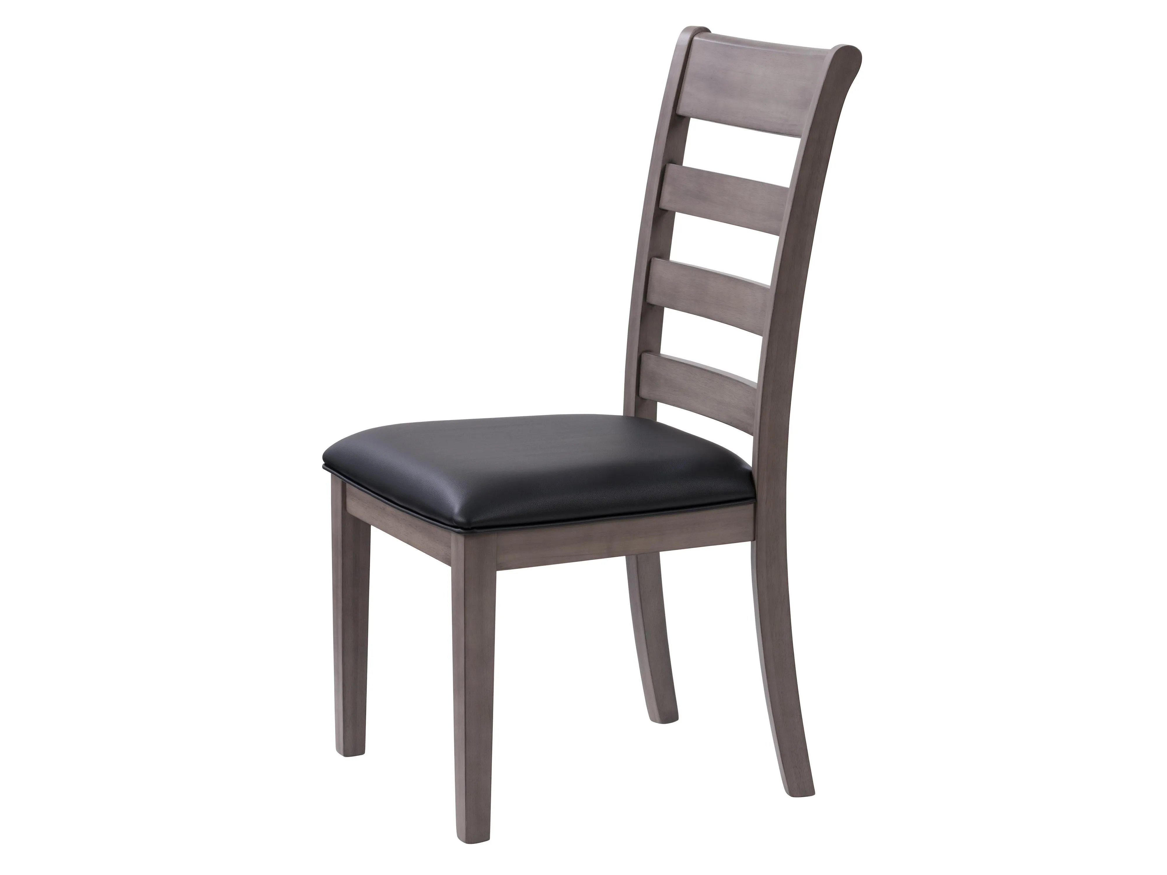 Grey Wood Dining Chairs, Set of 2