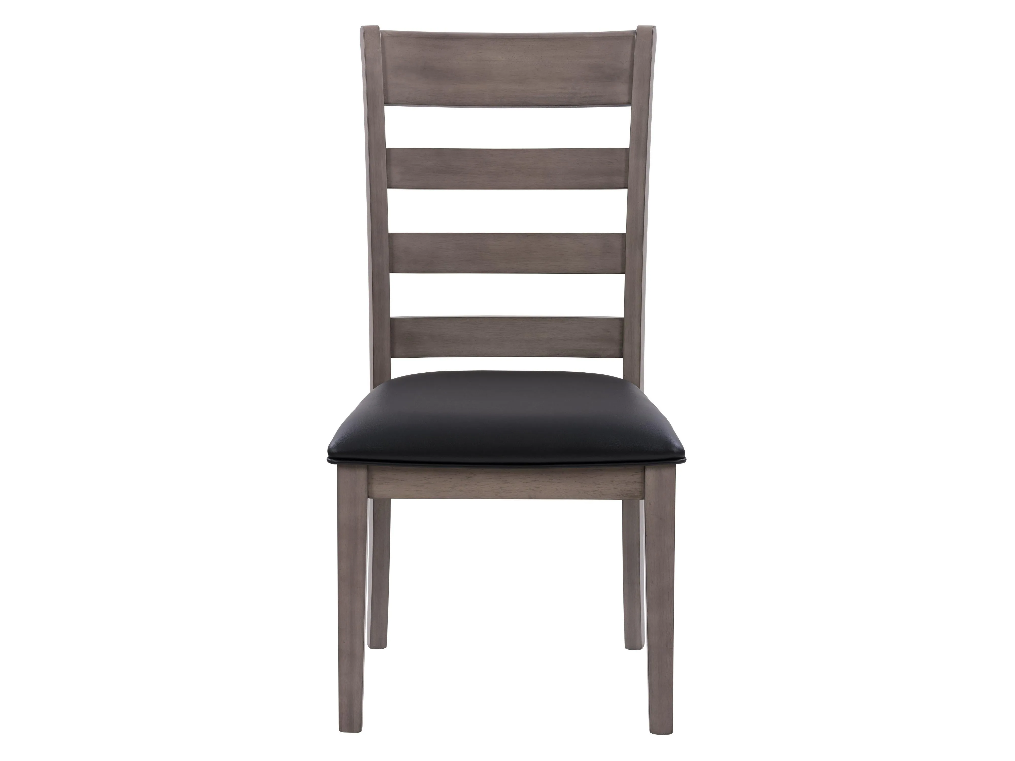 Grey Wood Dining Chairs, Set of 2