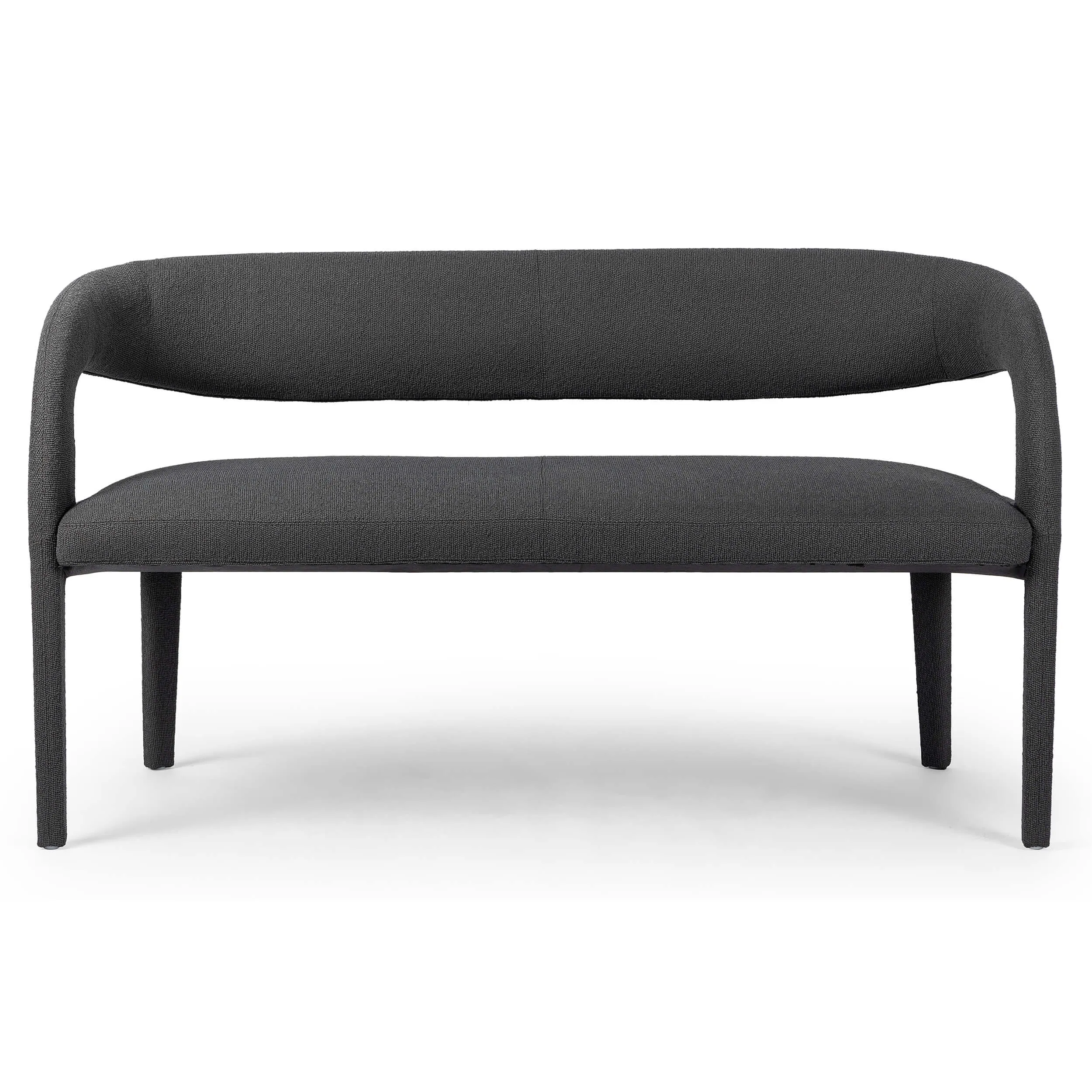 Hawkins Dining Bench, Boucle Charcoal