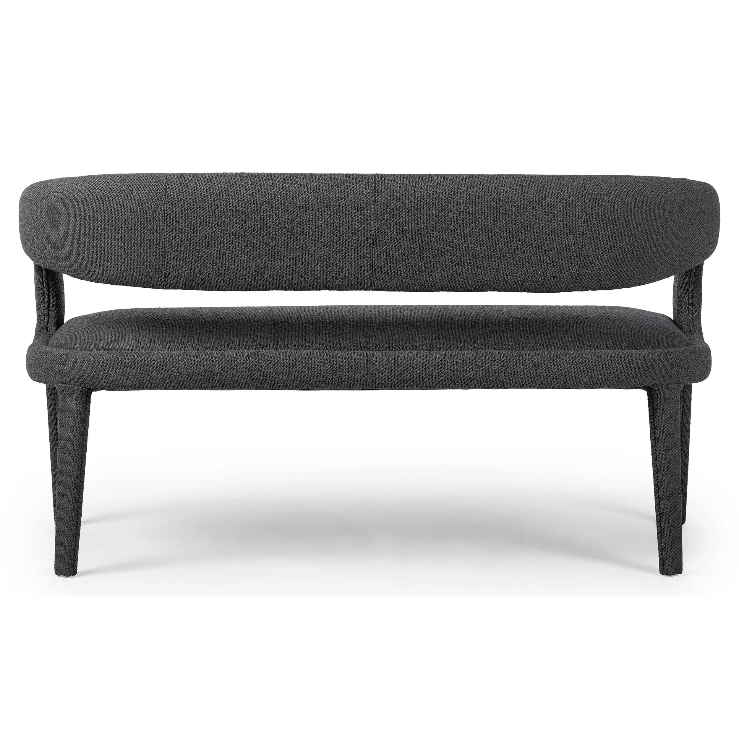 Hawkins Dining Bench, Boucle Charcoal