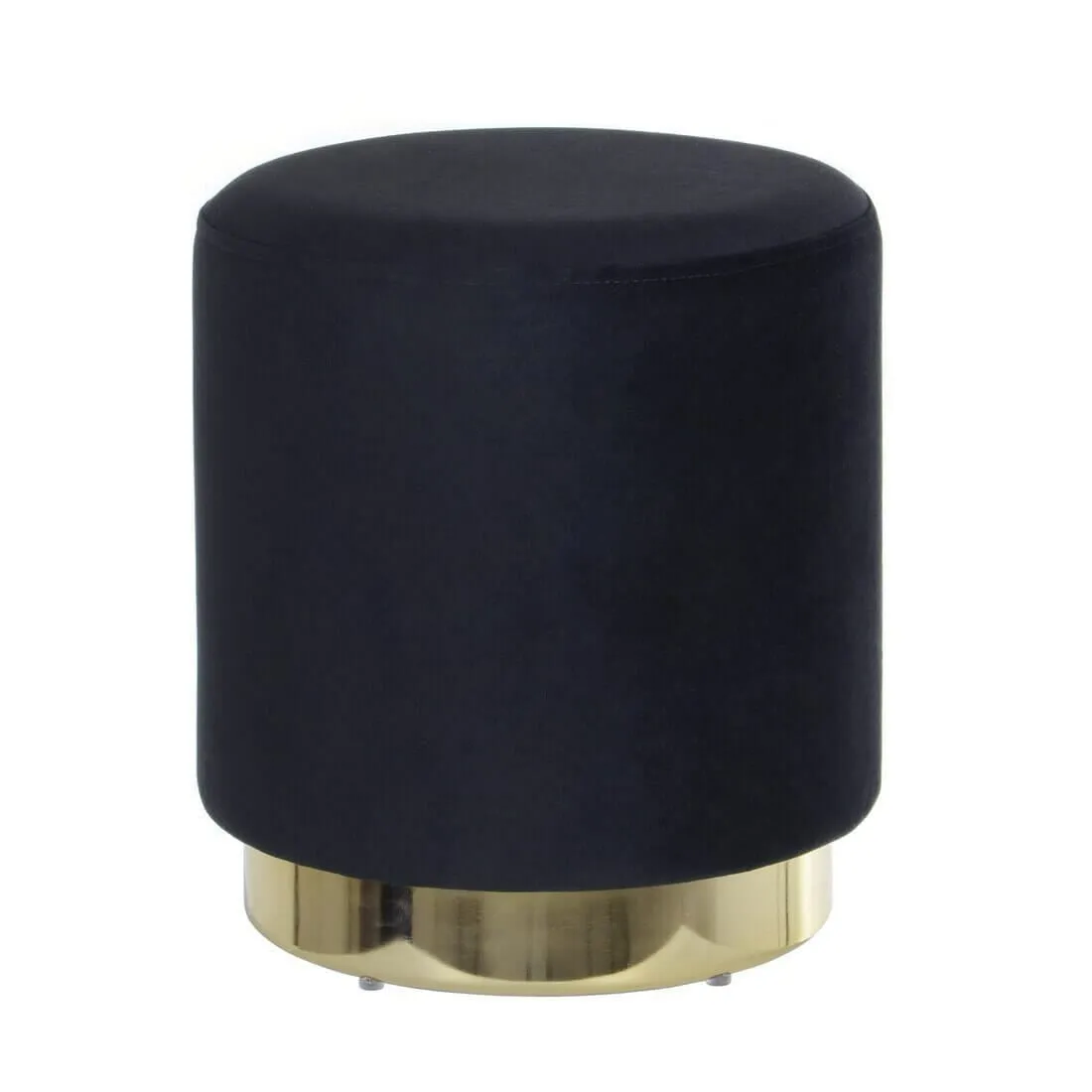 Hodge & Hodge Sophia Stylish Velvet Stool With Gold Base