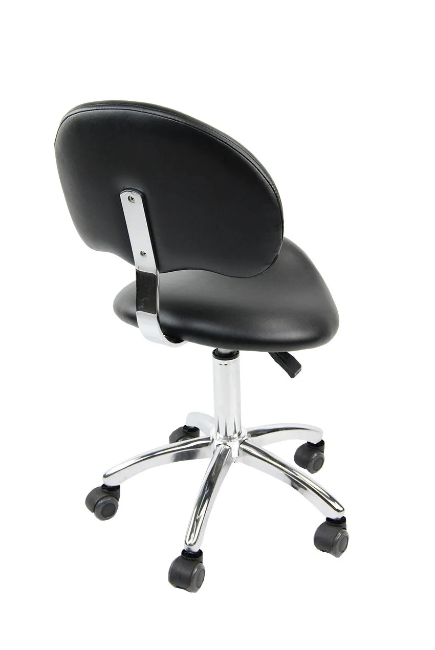 Hydraulic Saddle Stool With Back