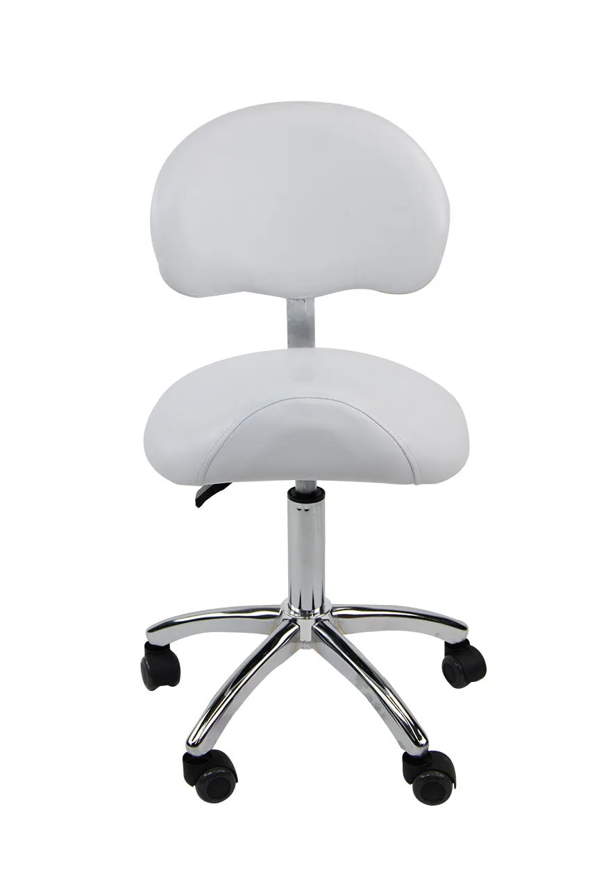 Hydraulic Saddle Stool With Back