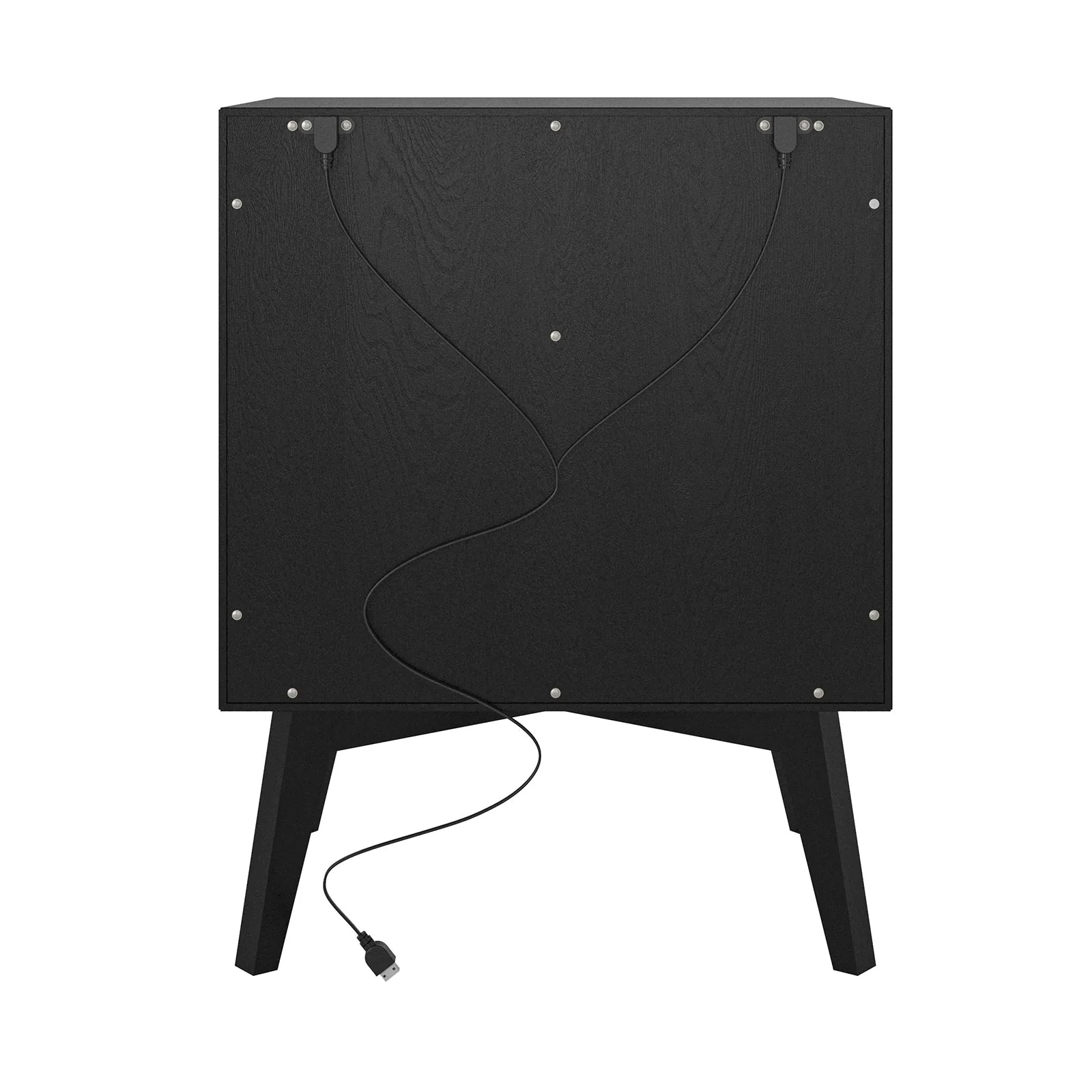 Jacinto Modern Nightstand with Two USB Ports on the Back