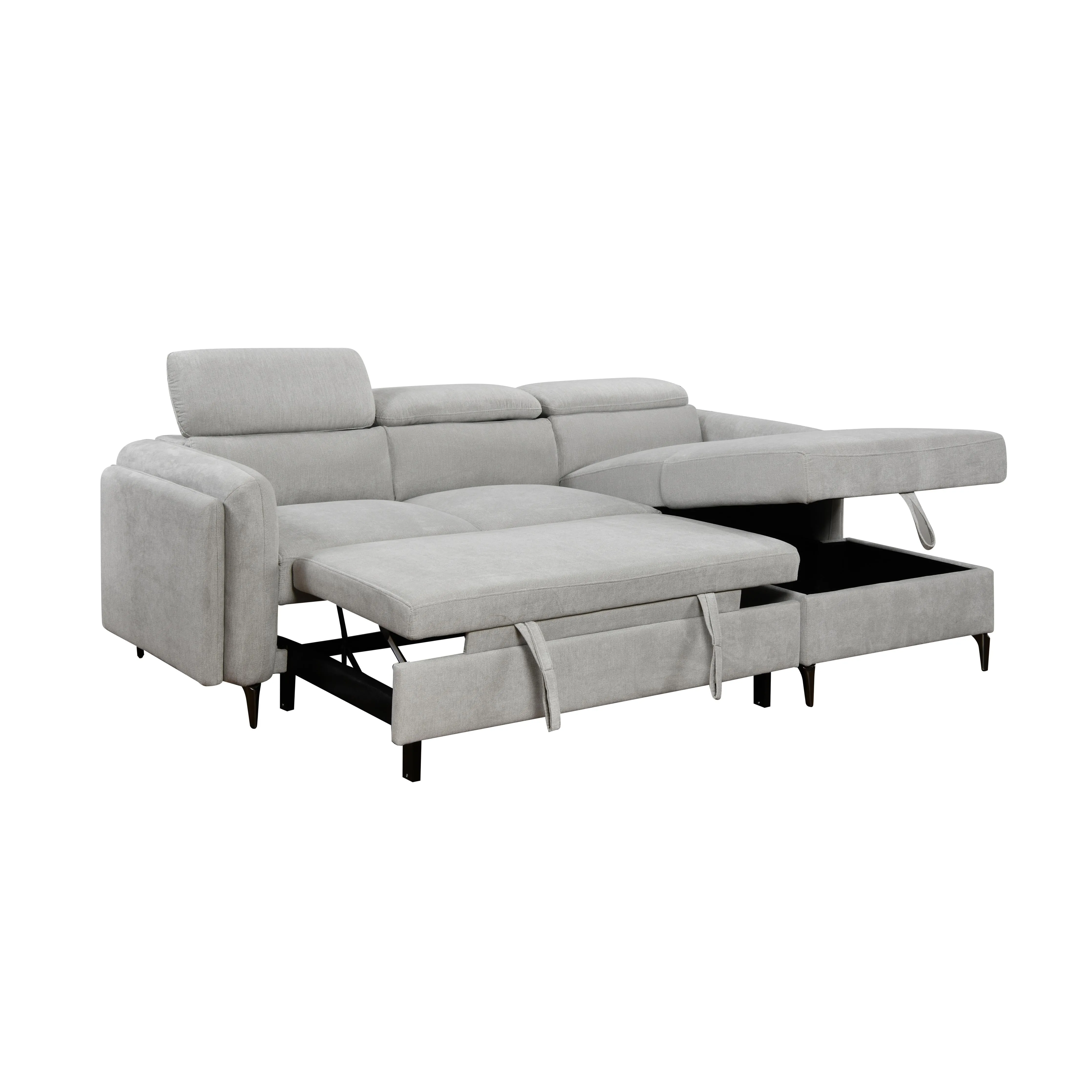 JAKE Velvet Sectional Sofa Bed