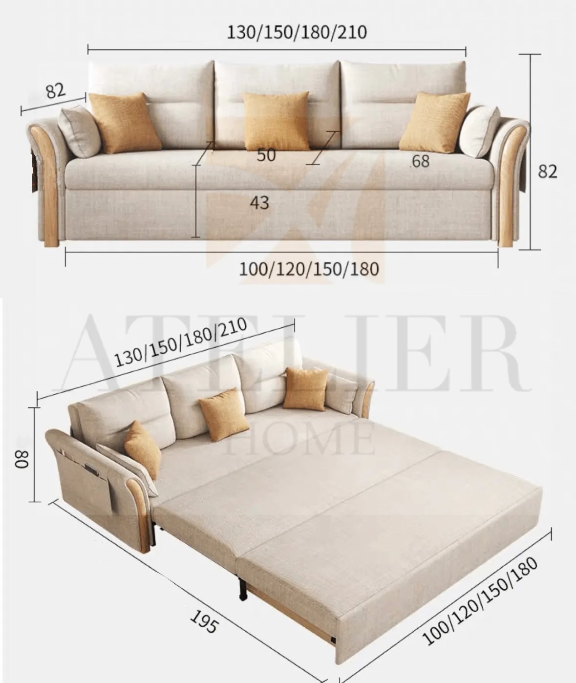 Jayden Storage Sofa Bed