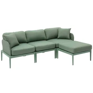 Kapri Outdoor Modular Sectional, Moss Green