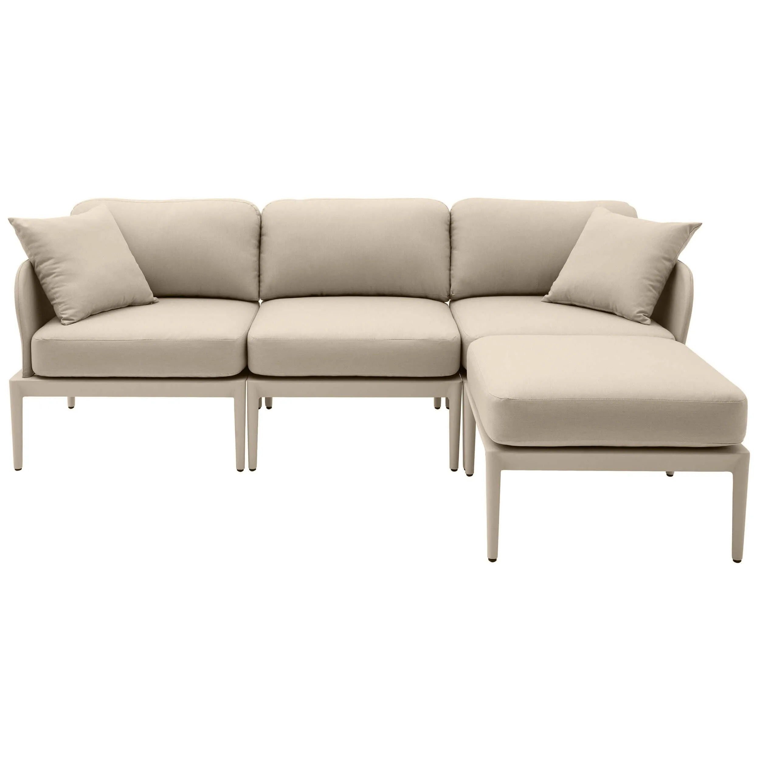 Kapri Outdoor Modular Sectional, Taupe