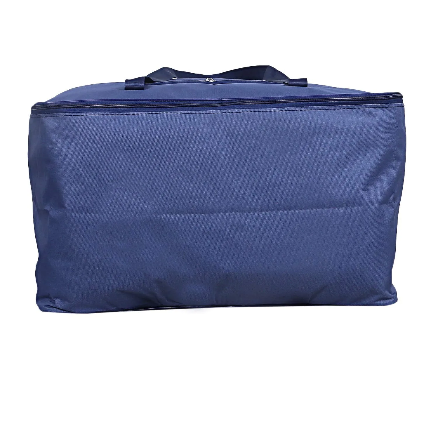 Kuber Industries Rexine Jumbo Underbed Moisture Proof Storage Bag with Zipper Closure and Handle (Blue)-CTKTC021175