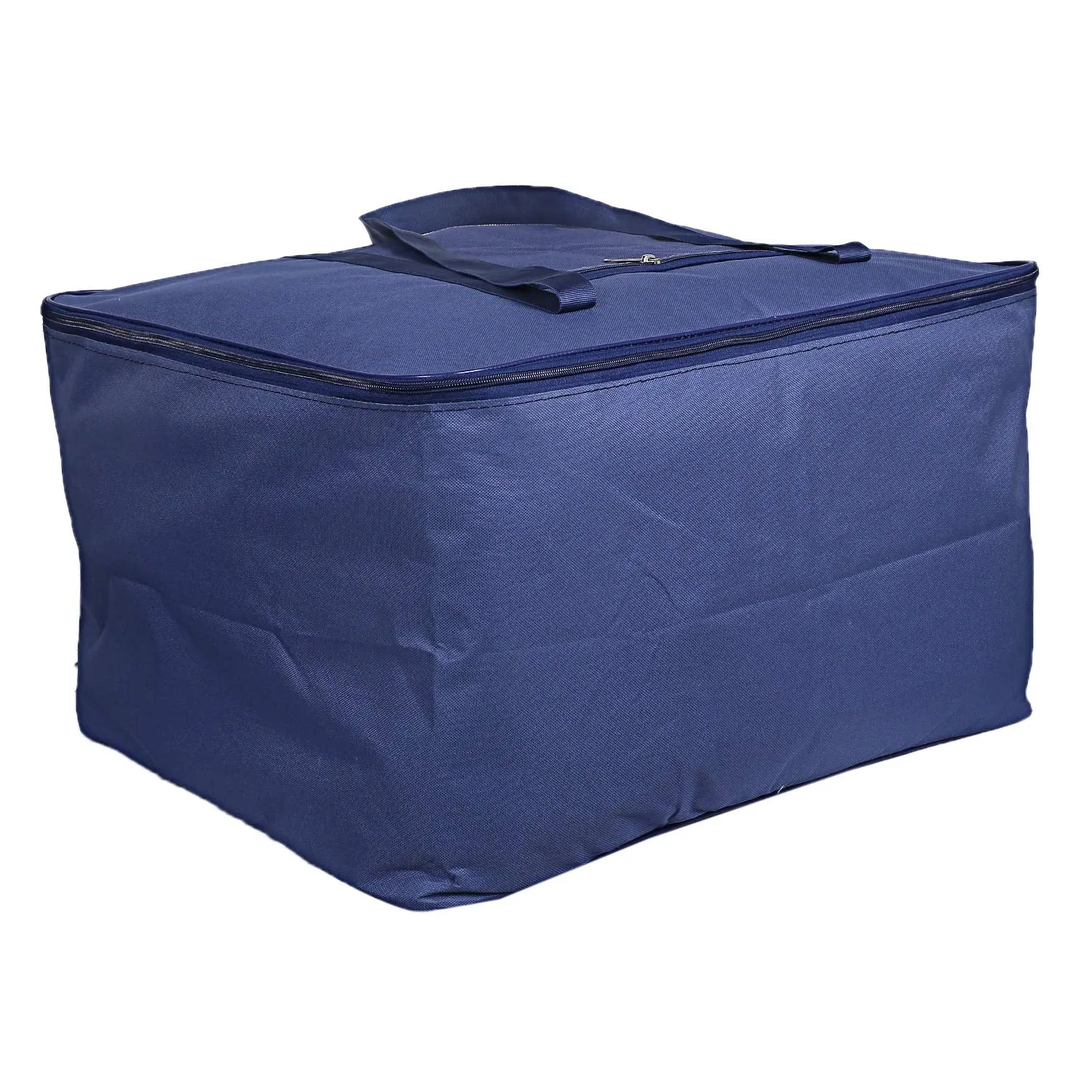 Kuber Industries Rexine Jumbo Underbed Moisture Proof Storage Bag with Zipper Closure and Handle (Blue)-CTKTC021175