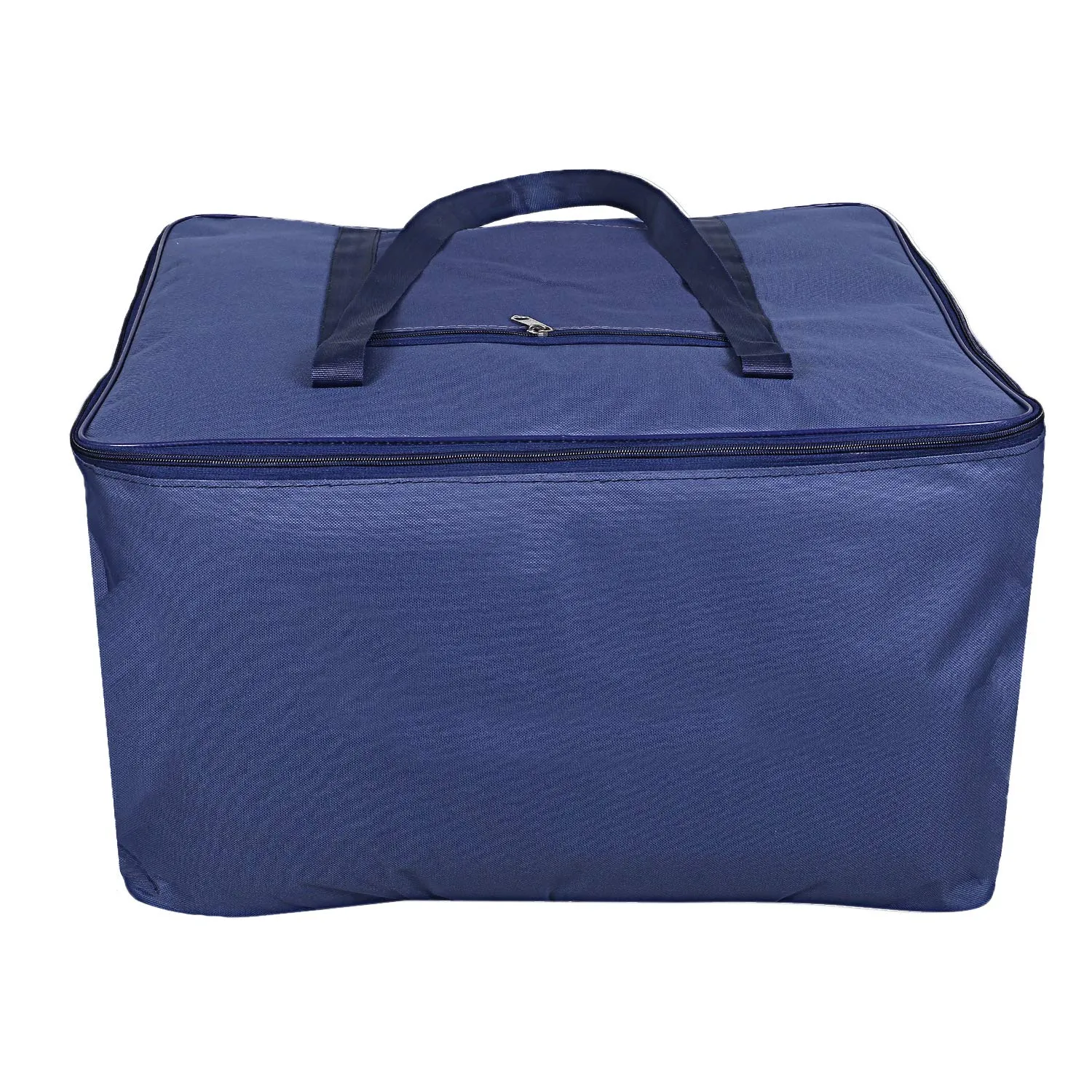 Kuber Industries Rexine Jumbo Underbed Moisture Proof Storage Bag with Zipper Closure and Handle (Blue)-CTKTC021175