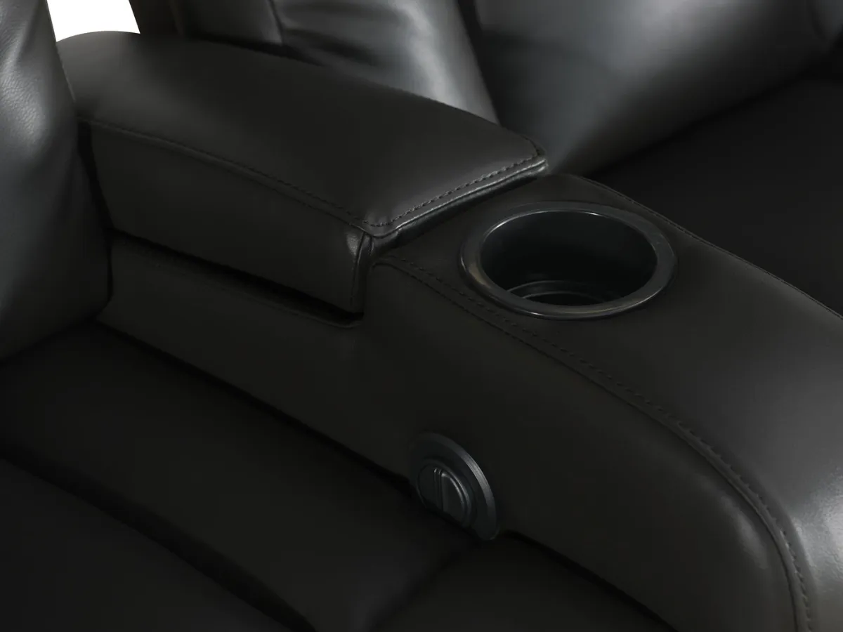 Larson Leather Power Reclining Theatre Set