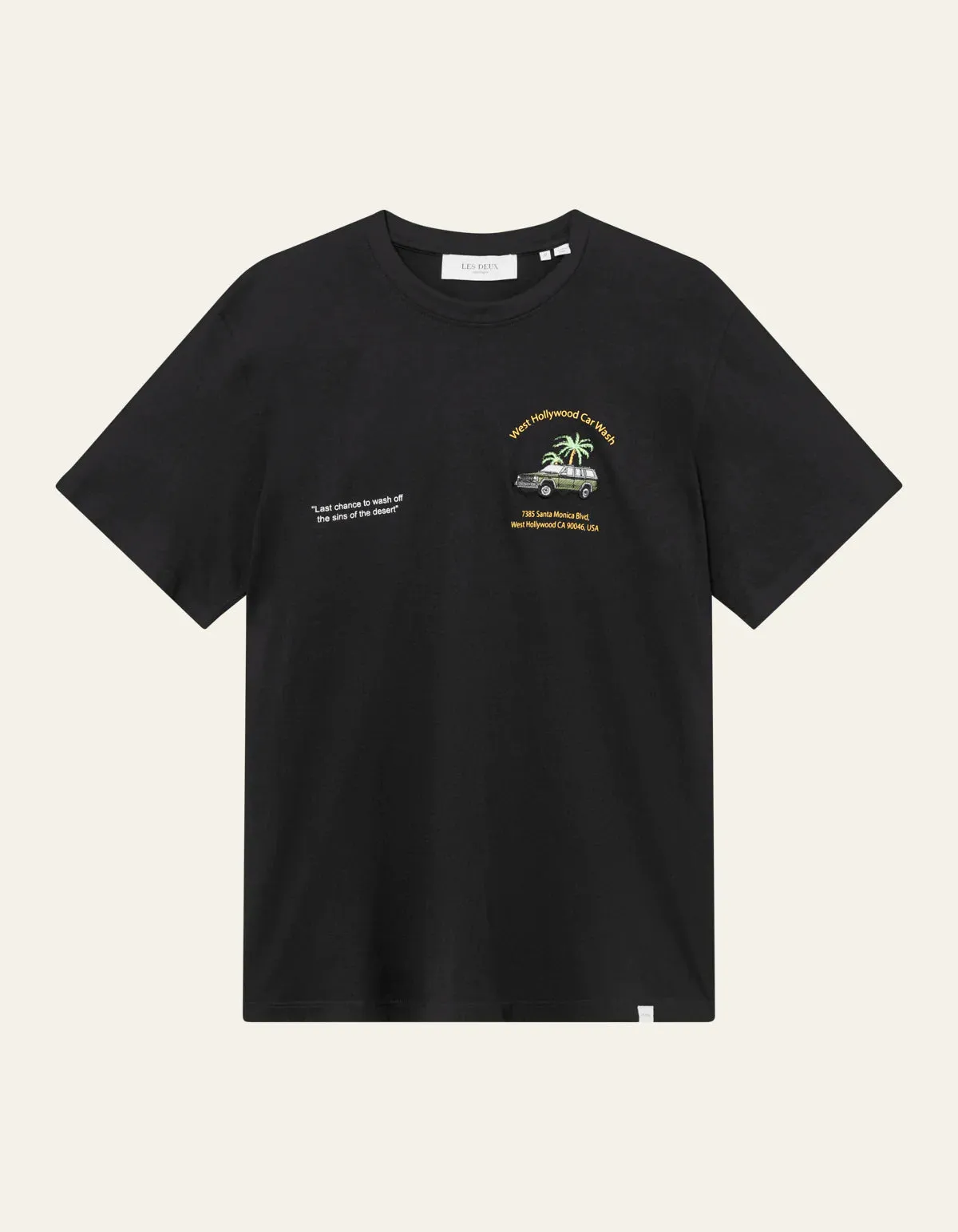 Les Deux Car Wash Tee - Black