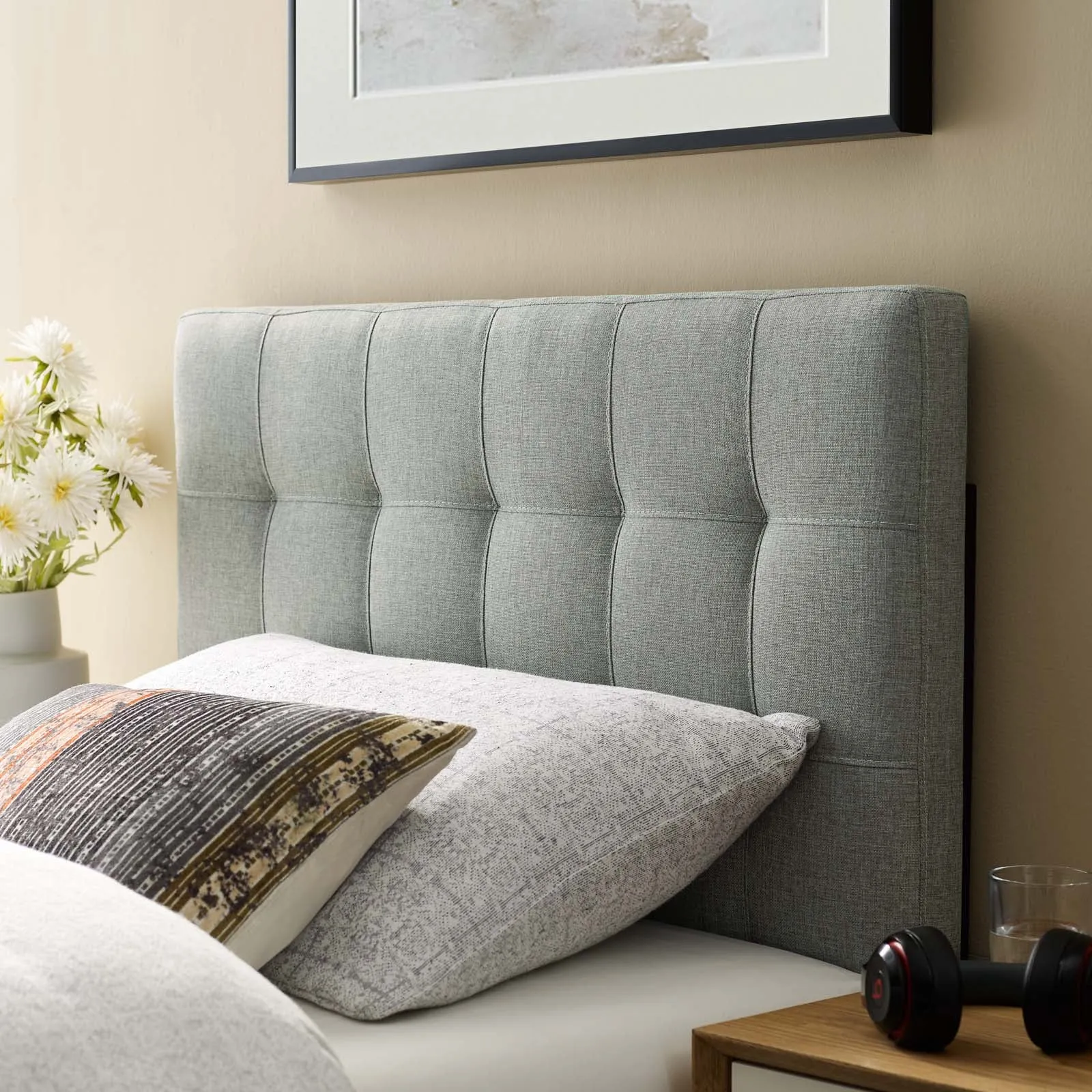 Lily Upholstered Fabric Headboard