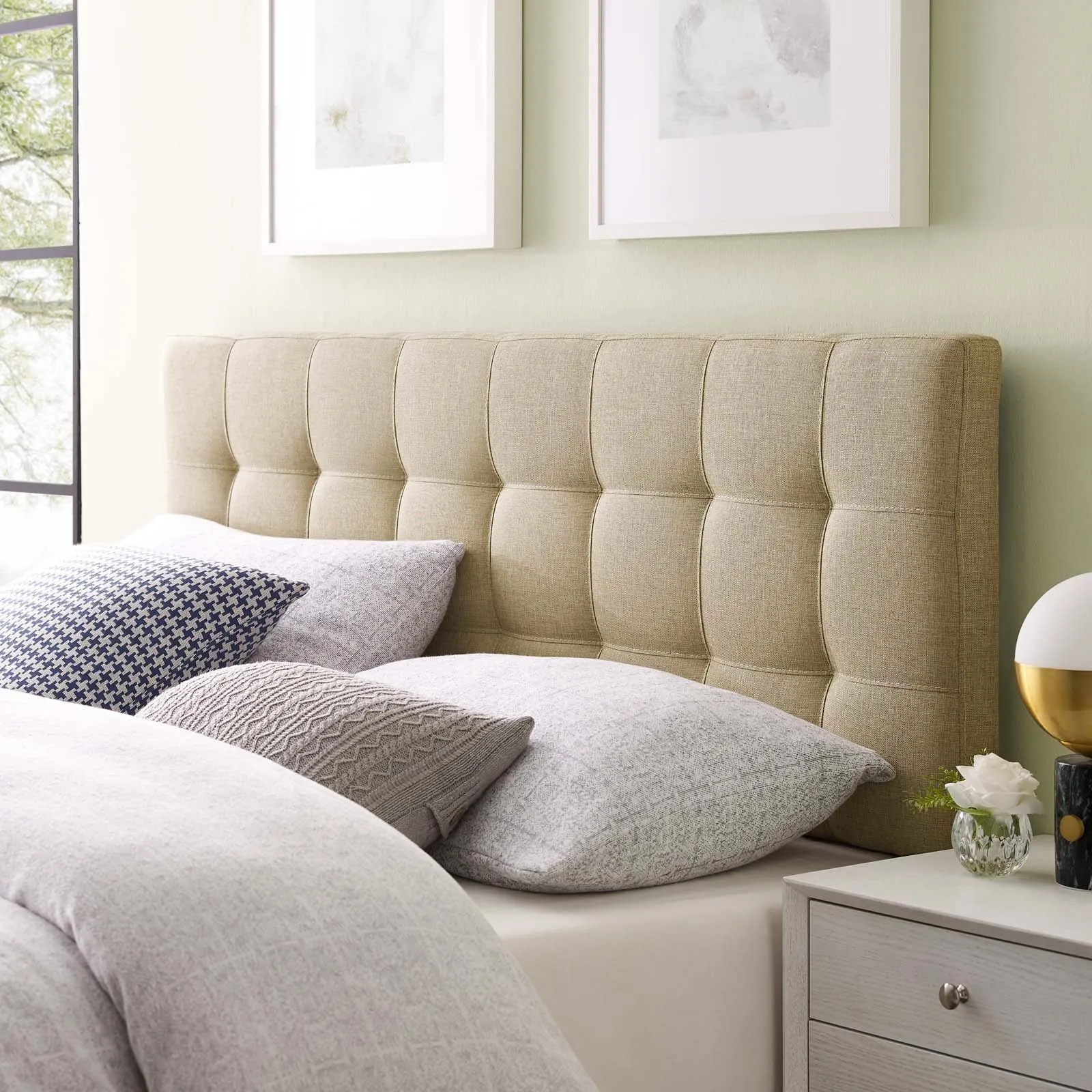 Lily Upholstered Fabric Headboard