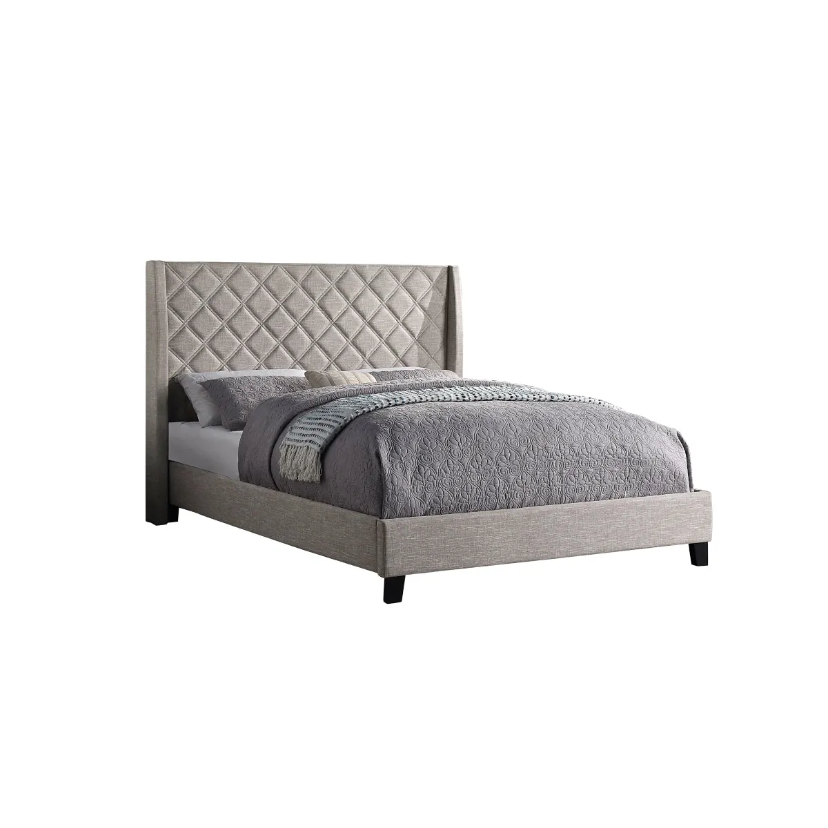 LuxuryDream Queen Upholstered Platform Bed