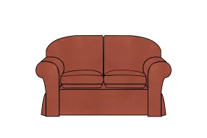 Madrid | 2 Seater Extra Loose Cover | Kingston Dark Terracotta