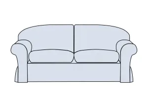 Madrid | 3 Seater Extra Loose Cover | Miami Sky Blue