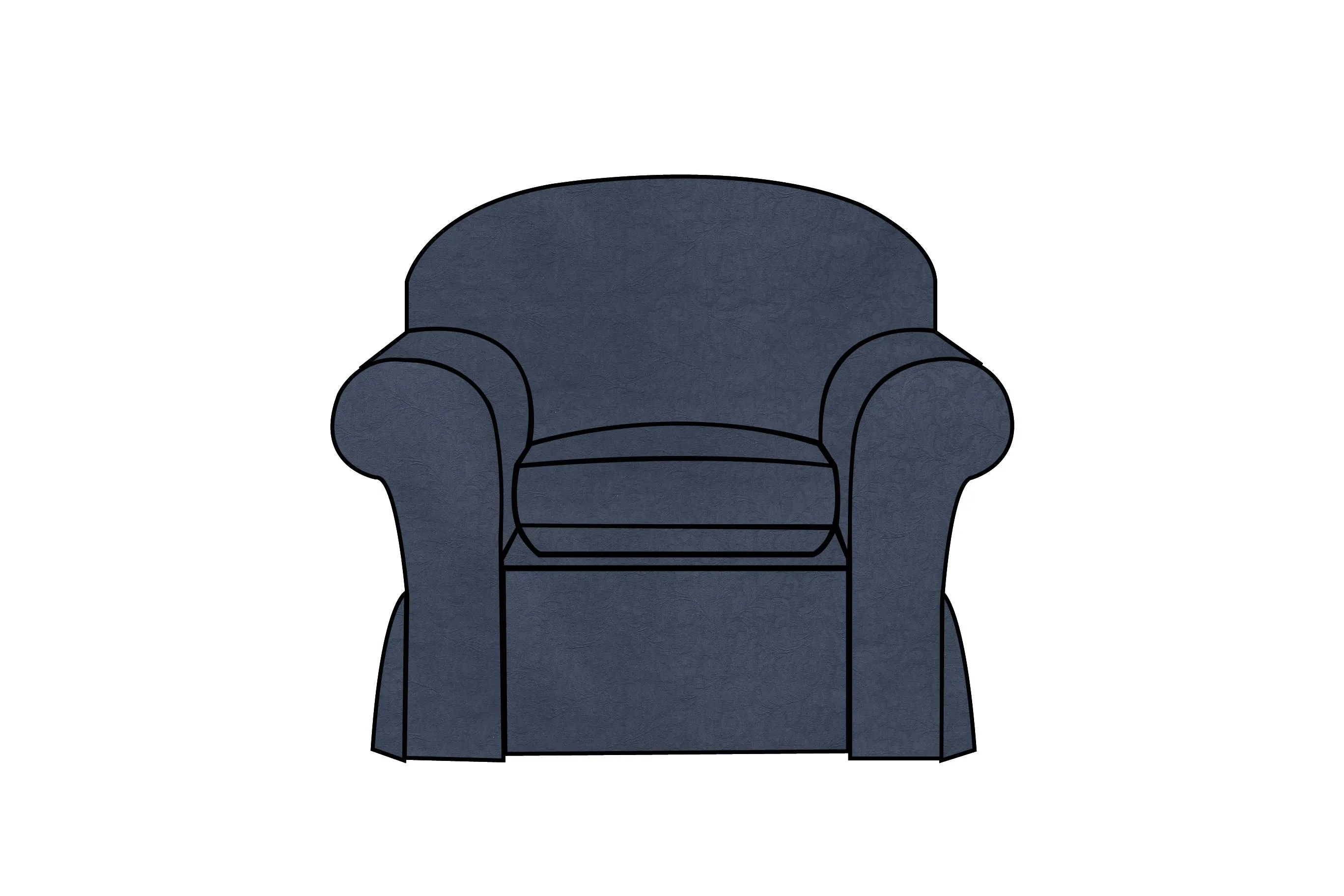 Madrid | Armchair Extra Loose Cover | Kingston Dark Blue