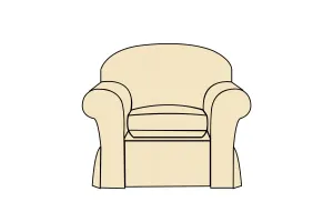 Madrid | Armchair Extra Loose Cover | Miami Ivory