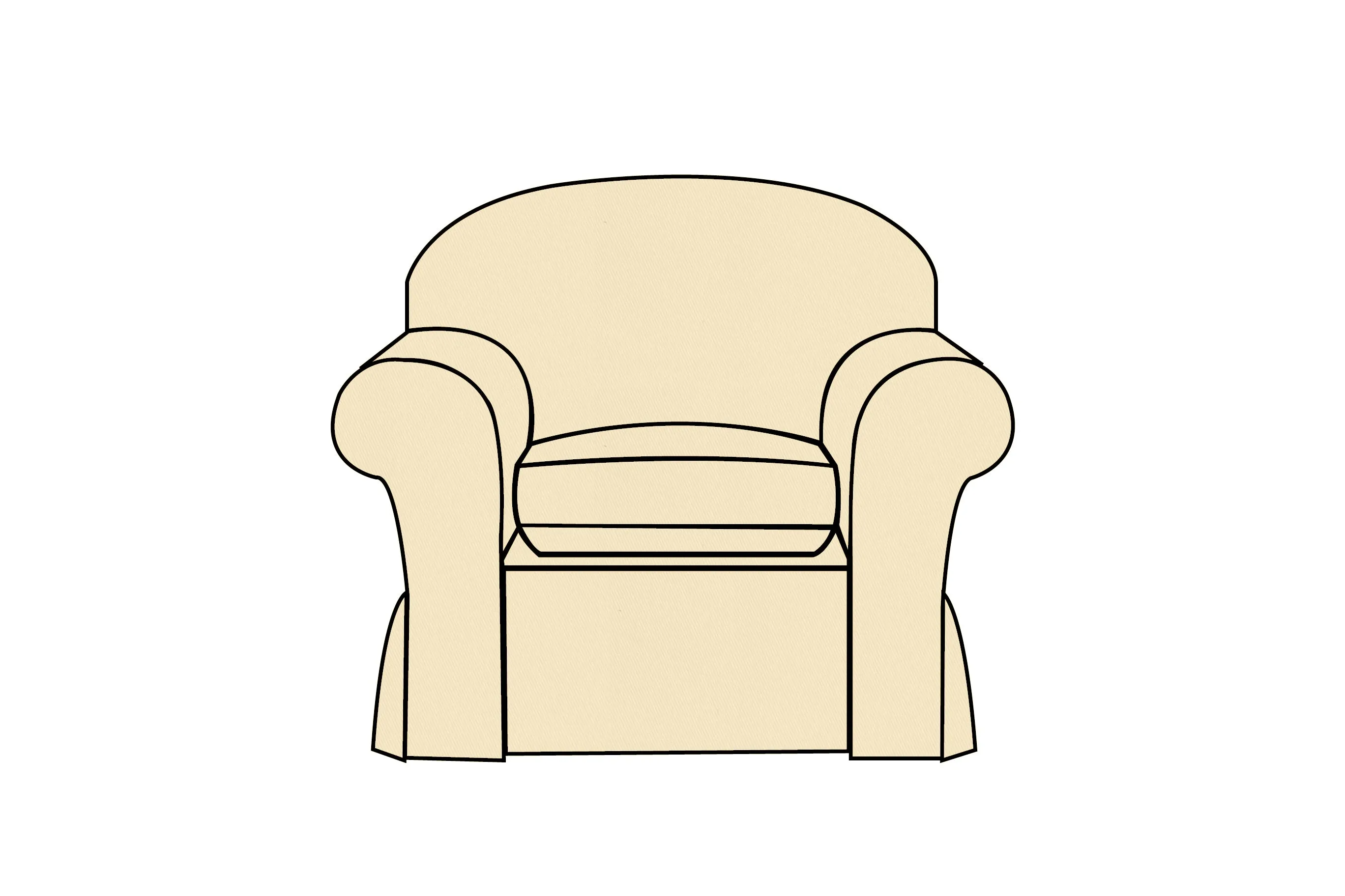 Madrid | Armchair Extra Loose Cover | Miami Ivory