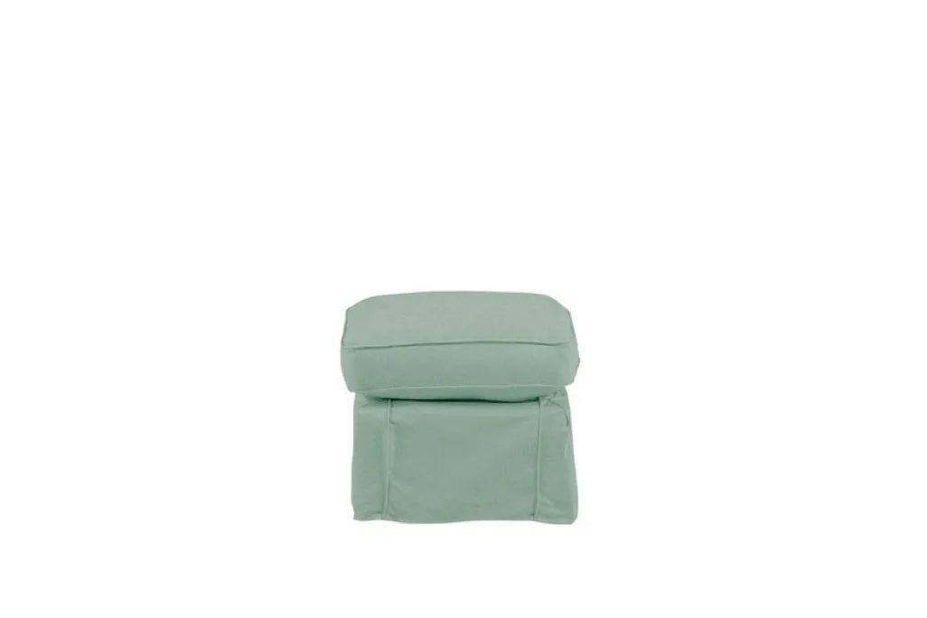 Madrid | Footstool Extra Loose Cover | Kingston Duck Egg