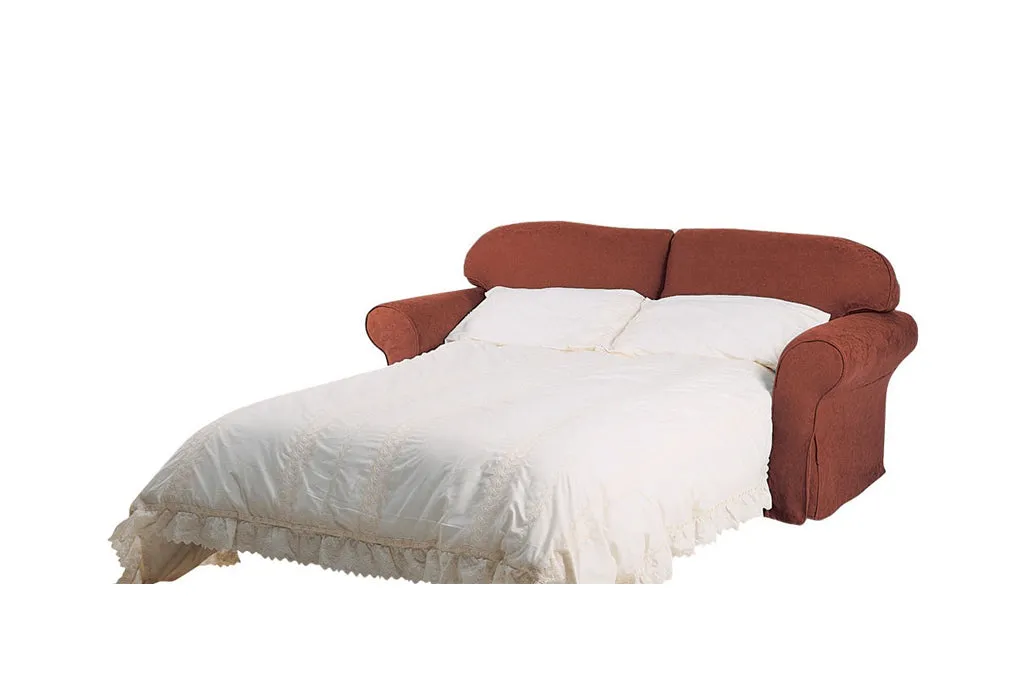 Madrid | Sofa Bed Extra Loose Cover | Kingston Dark Terracotta