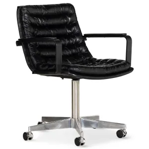 Malibu Arm Desk Chair, Rider Black