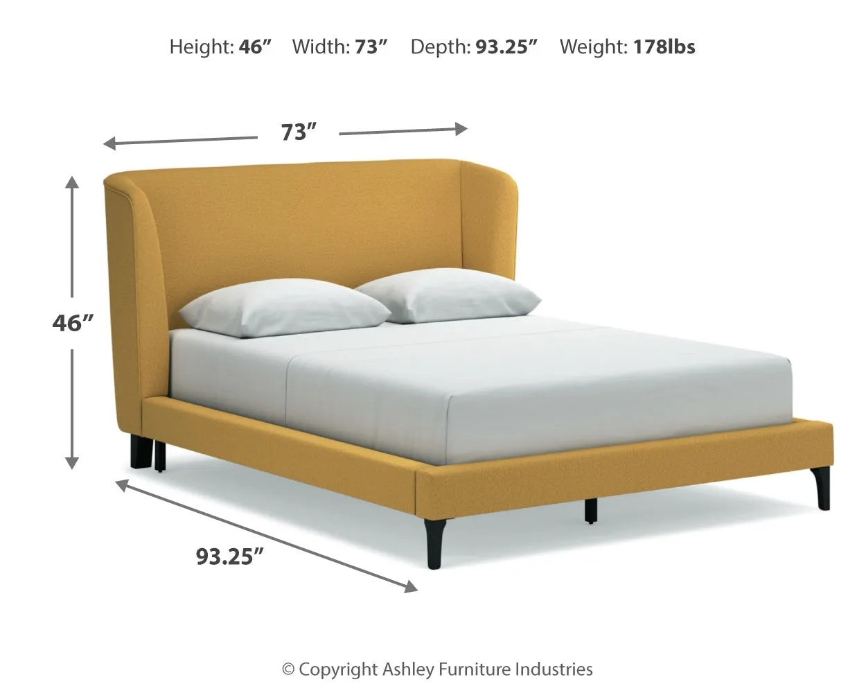 Maloken Queen Upholstered Bed with Roll Slats