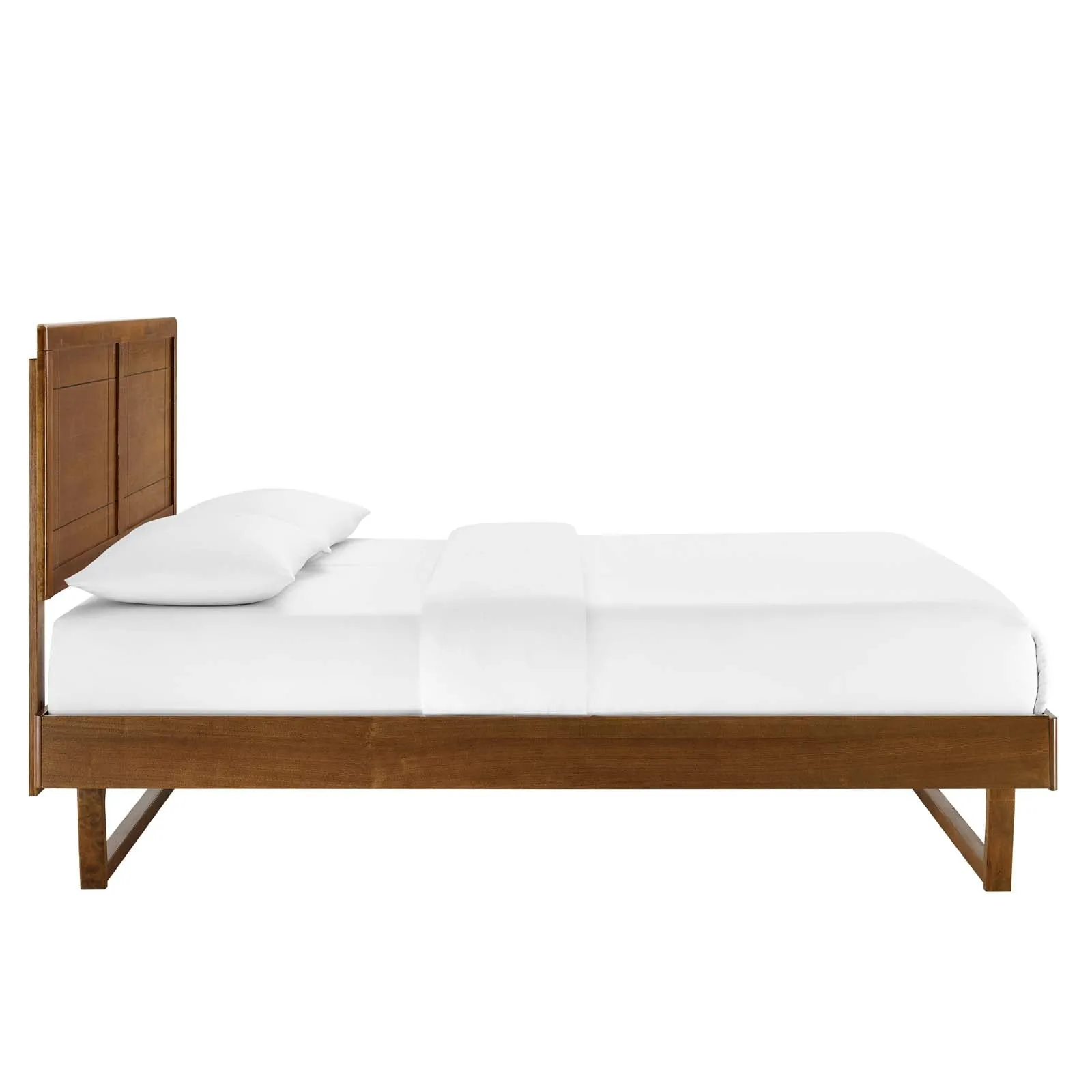 Marlee Wood Platform Bed With Angular Frame