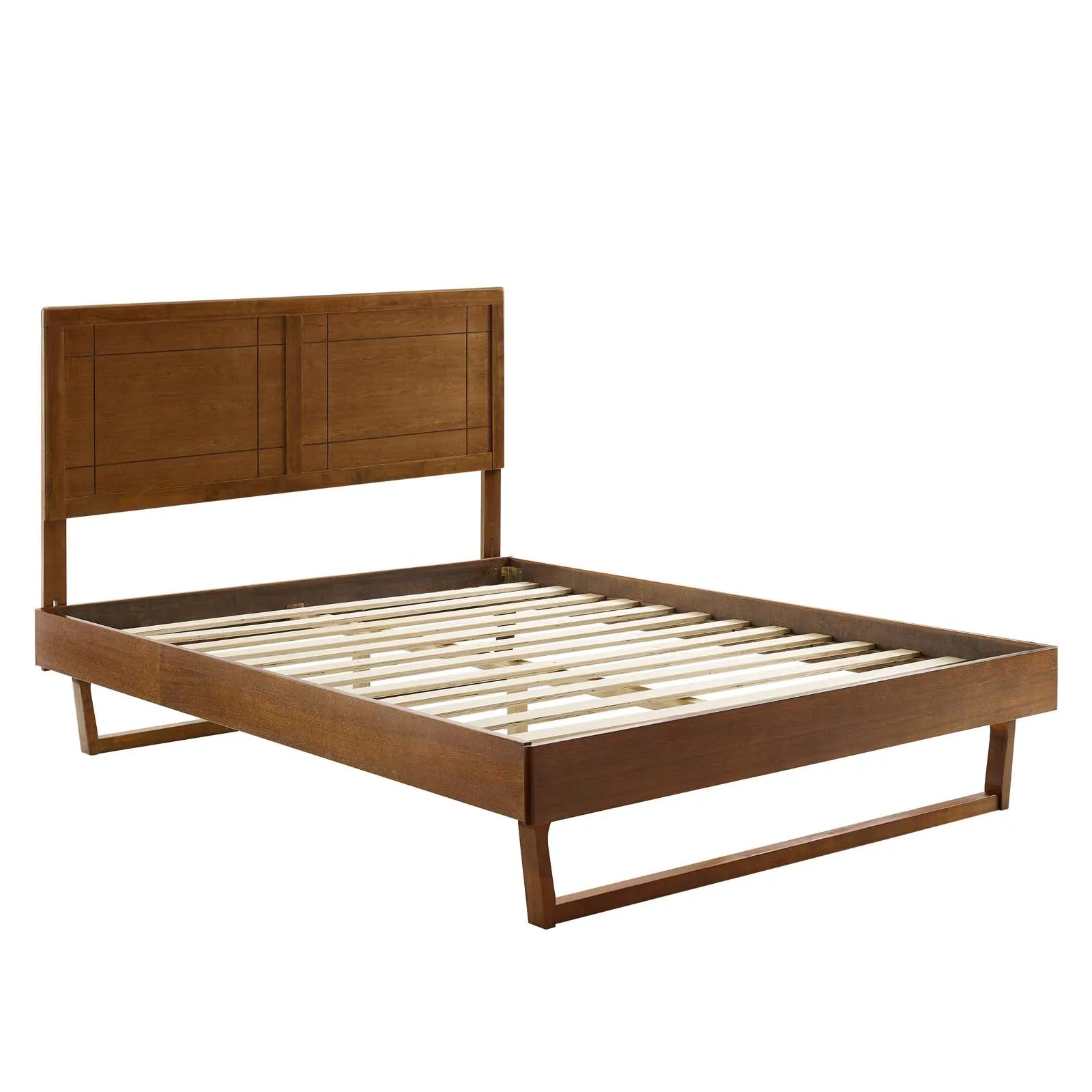 Marlee Wood Platform Bed With Angular Frame