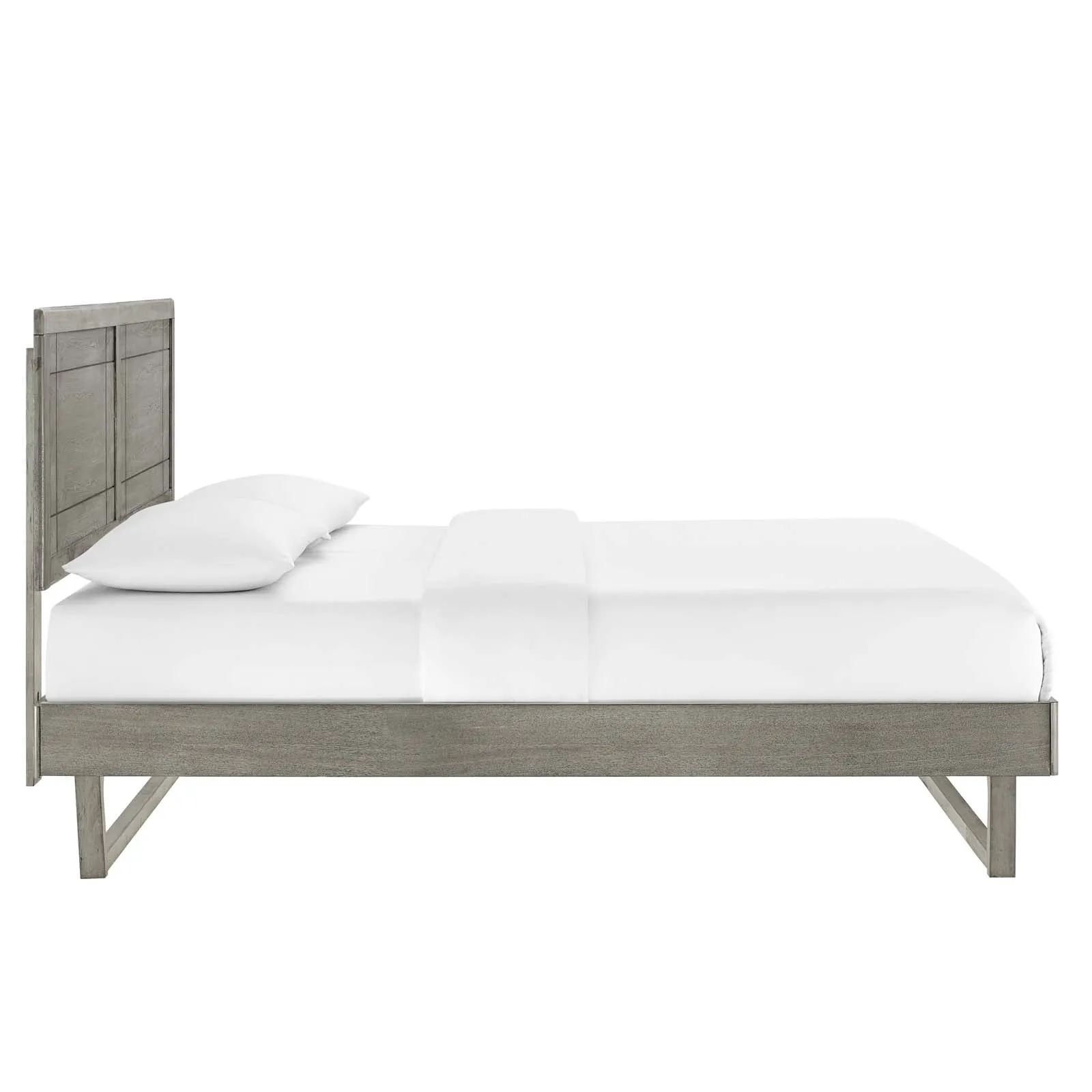 Marlee Wood Platform Bed With Angular Frame