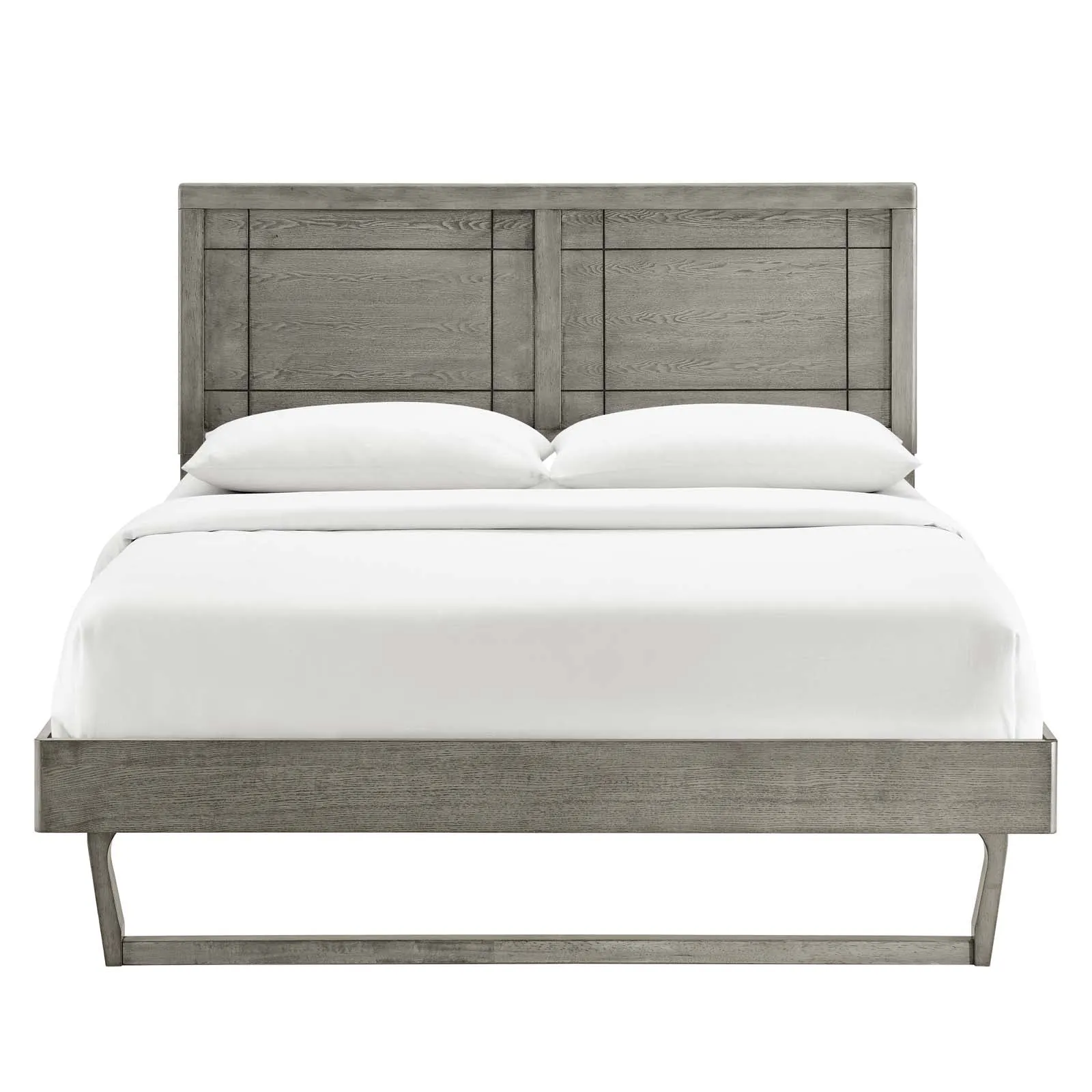 Marlee Wood Platform Bed With Angular Frame