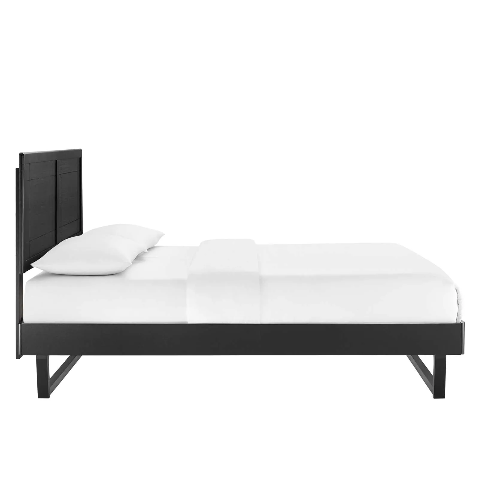 Marlee Wood Platform Bed With Angular Frame