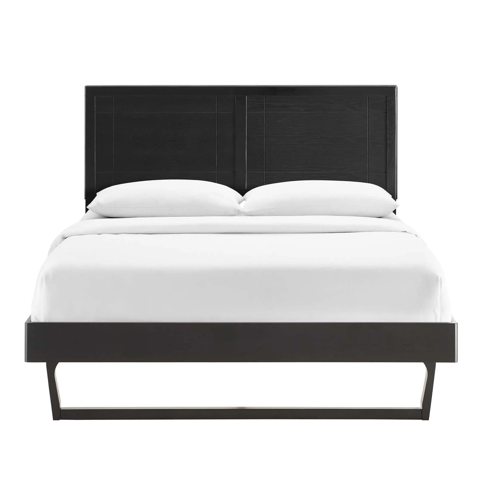 Marlee Wood Platform Bed With Angular Frame