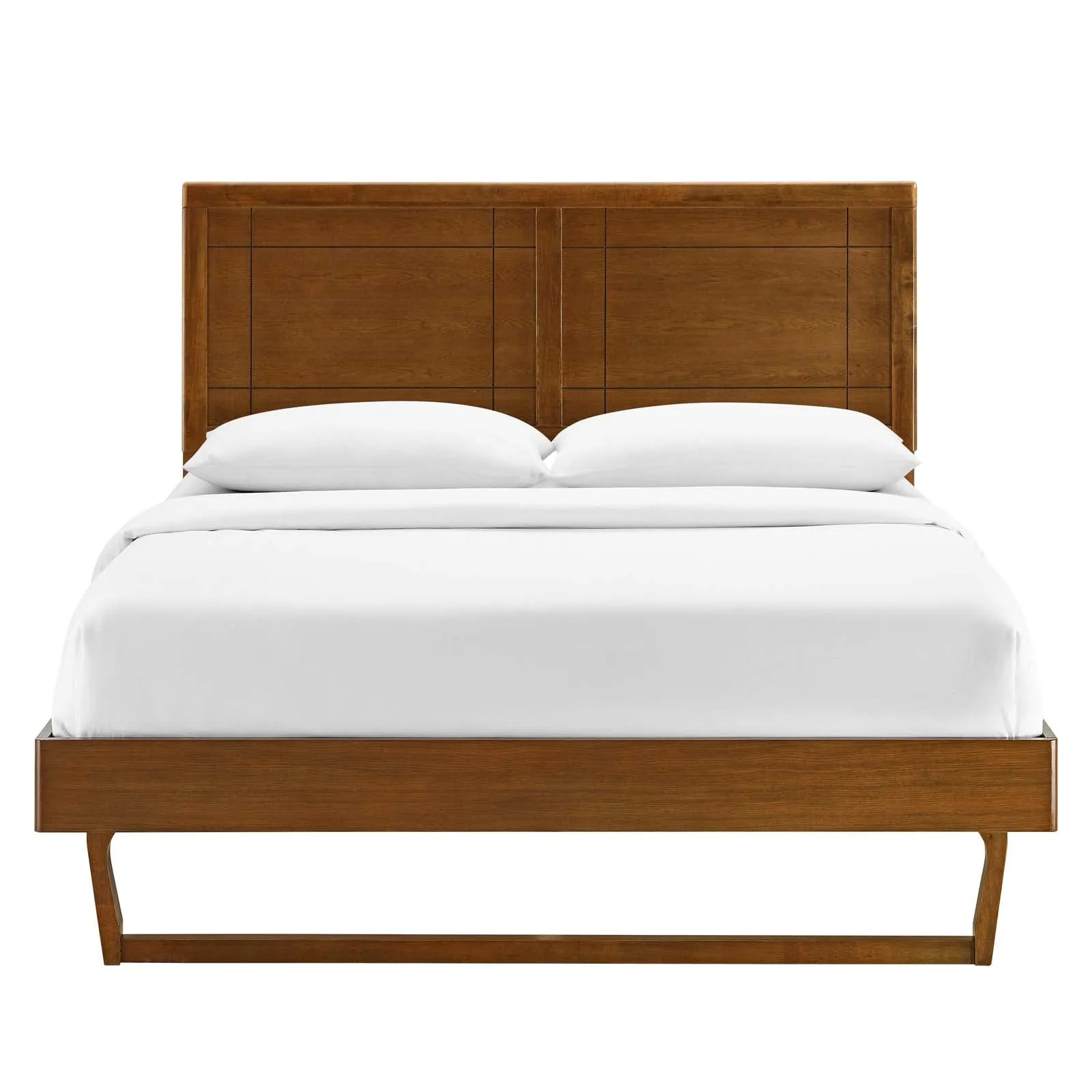 Marlee Wood Platform Bed With Angular Frame