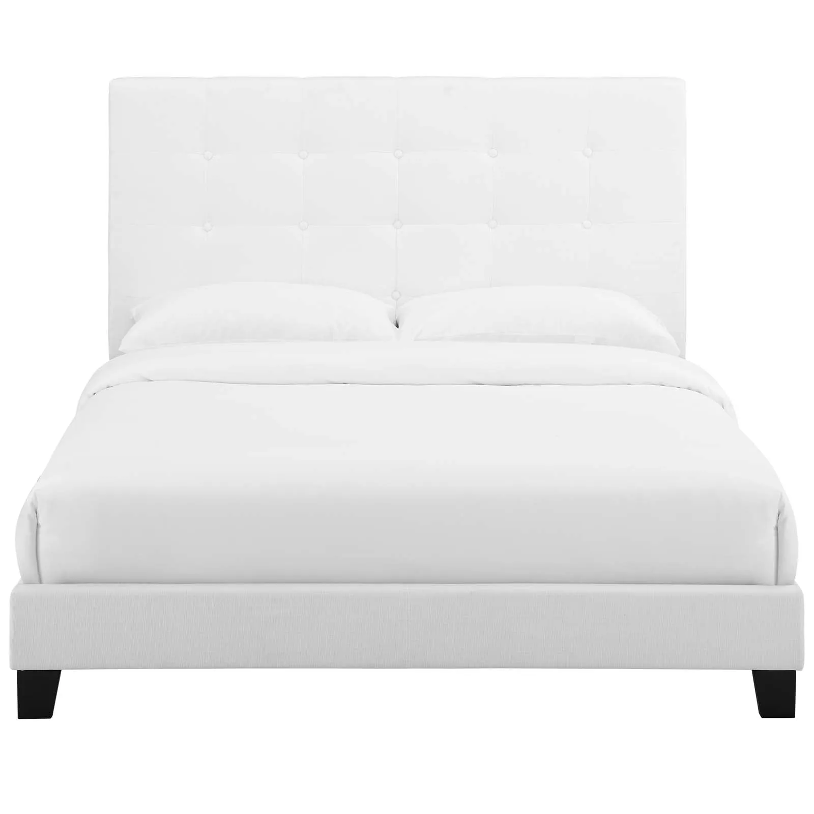 Melanie Tufted Button Upholstered Fabric Platform Bed