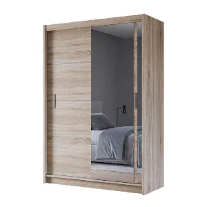 Mersey 150cm Sliding Door Wardrobe Sonoma