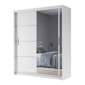 Mersey 180cm Sliding Door Wardrobe White