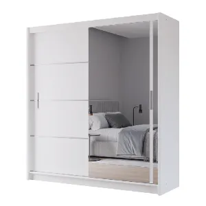 Mersey 203cm Sliding Door Wardrobe White