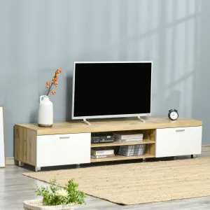 Modern TV Unit, TV Cabinet for TVs up to 90 Inches,  Entertainment Center with Drawer Shelf for Living Room, Bedroom, Oak and White