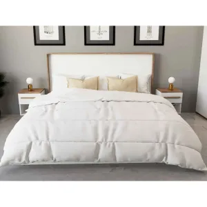 Modern White Bedroom Set – King Bed, Wardrobe, and Dresser