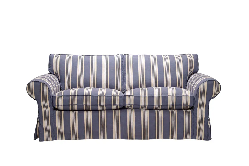 Newport | 3 Seater Extra Loose Cover | Capri Blue Stripe